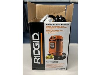 RIDGID Quick Connect Pump Accessory For RIDGID Wet Dry Vacs In Box