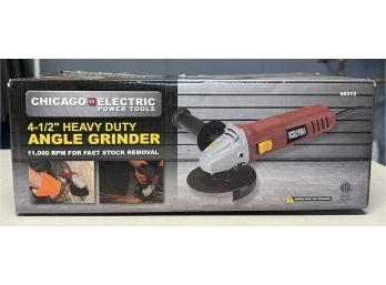 Chicago Electric 4-1/2 Heavy Duty Angle Grinder In Box