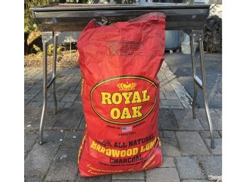 Stainless Steel Portable Charcoal Grill & Royal Oak Charcoal Bag - 2 Pieces