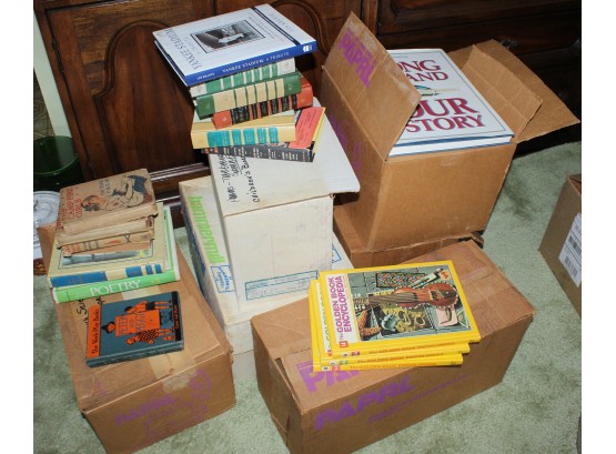 Assorted Books & Magazines, 6 Boxes (O014)