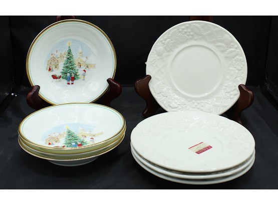 Mikasa Holiday Plates & Bowls, 2 Sets (O020)