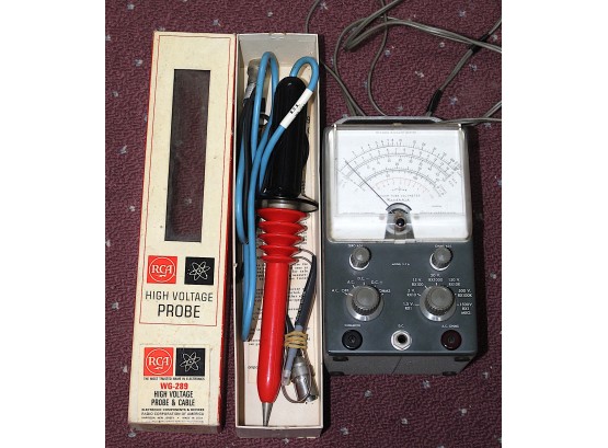 RCA High Voltage Probe WG-289 & ACDC Vacuum Tube Voltmeter (R082)