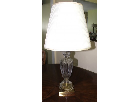 Glass Table Lamp, 2'8'Tall  (R057)
