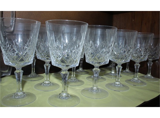 Crystal Water Glasses, 16 (O07)
