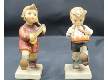 Vintage 4 1/2' Goebel Hummel #240 Little Drummer Boy & Happiness Hummel Goebel Figurine Girl 86 (R116)