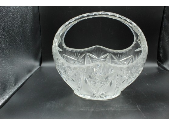 Crystal Basket With Handle (O155)
