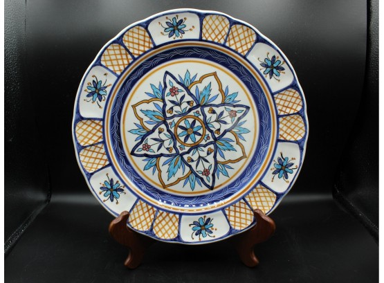 Classy Greek Plate Pointed Stars Handmade And Hand Painted (O047)