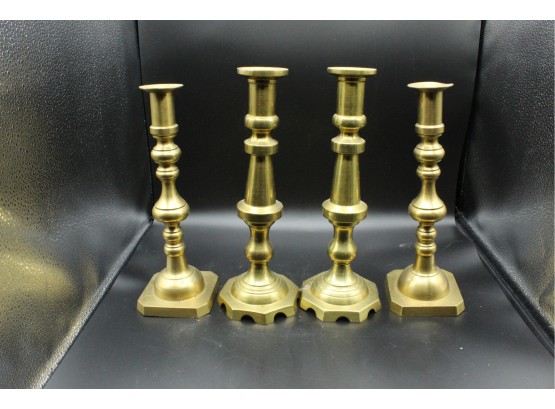 Four Brass Candle Sticks (O144)
