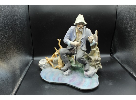 Marton Adalbert Fisherman On The River Porcelain Figure (O194)