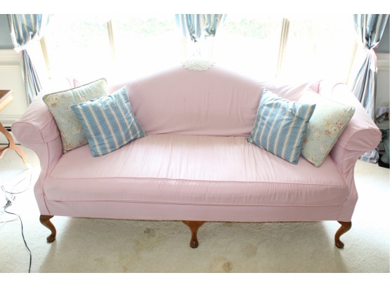 Stylish Mauve Masterfield Victorian Style Sofa  With Cover 75' X 34' X 33 1/2' (071)