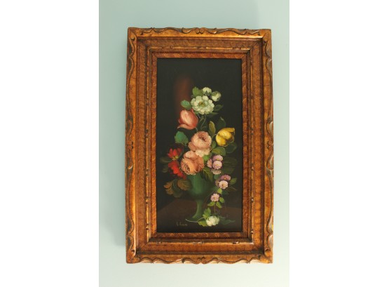 R. Rosini Floral Vase Oil Painting 32' X 20' (061)