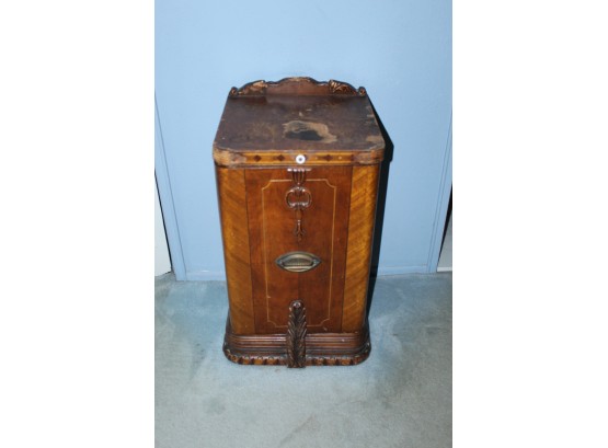 Antique Wooden Cabinet On Wheels 16' X 15' X 30' (137)