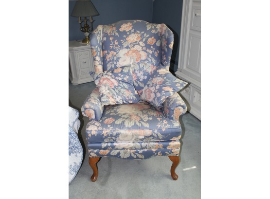 Blue Floral Armchair 29' X 30' X 42' (127)