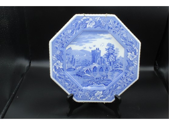 The Spode Blue Room Sutherland Collection Blue And White Octagonal Plate (095)