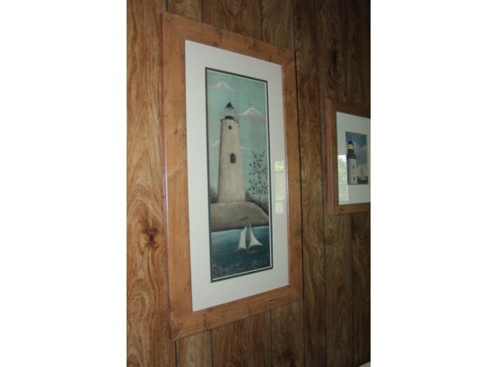 Two Donna Atkins Paintings Of Lighthouses (154)