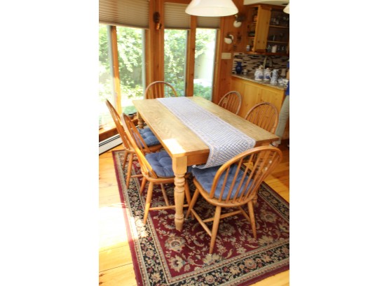 Pine Table With 6 Regular Chairs (089)