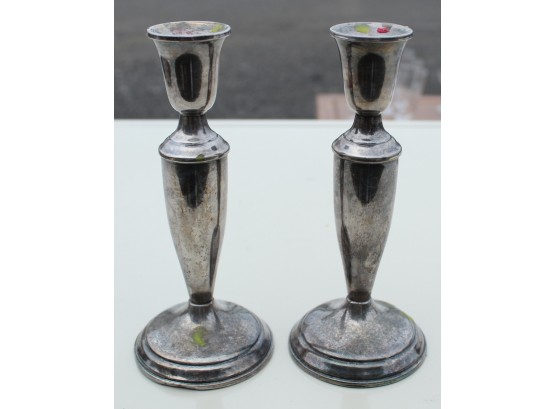 Towle Silver Plated Candlestick Holders (G178)