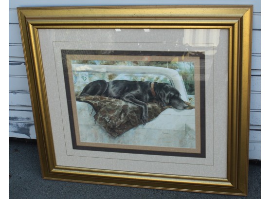 'Dog Tired' Painting By Barbara Shipman (G144)