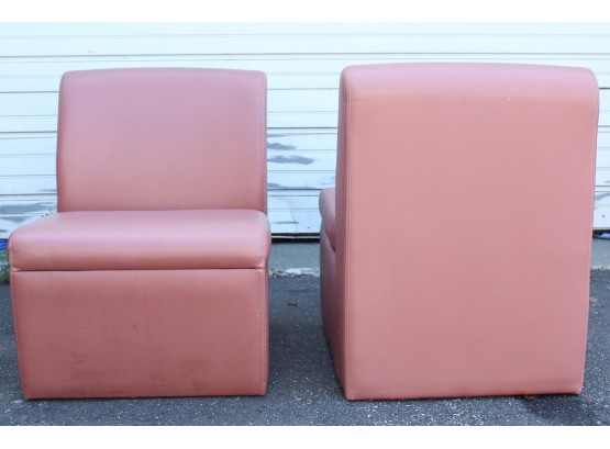 Pair Of  Belvedere Leather Lounge Chairs  (G120)