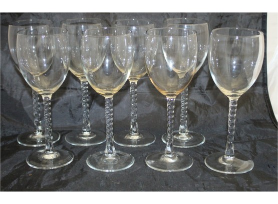 Spiral Stemmed Wine Glasses (Y089)
