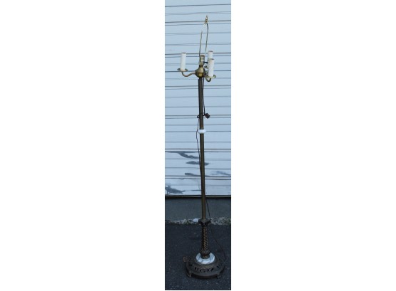 Brass 3 Light Standing Floor Lamp (G142)