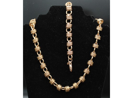 Milor Bronze Necklace & Bracelet Set Made In Italy (62)