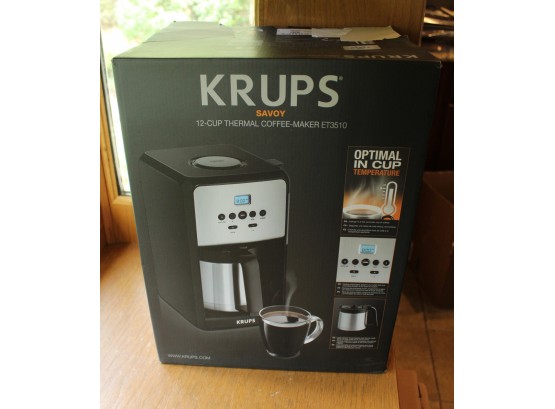 Krups Savoy 12 Cup Thermal Coffee Maker ET3510, Used (120)
