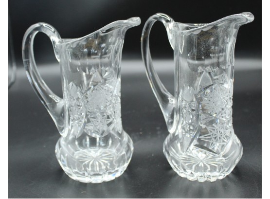 Pair Of Cut Glass Creamers, 2 (88)