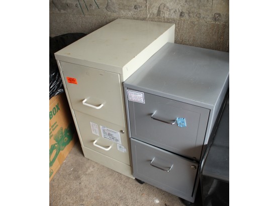 2 File Cabinets, One With Key  (R201)