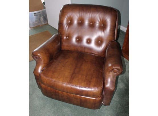 Stratford Co. Leather Recliner Chair On Wheels (165)
