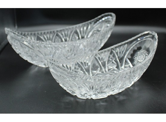 Pair Of Cut Glass Candy Dishes (79)