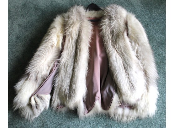 White Short Women's Fur Coat (163)