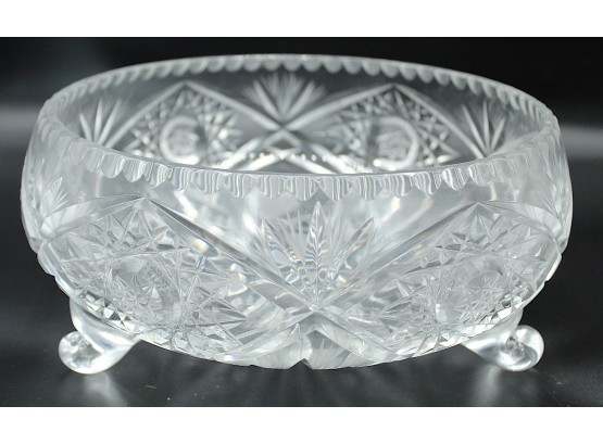 Footed Cut Glass Candy Dish (49)
