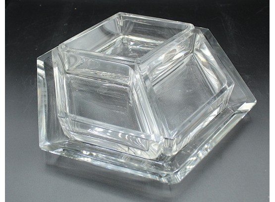 Glass Appetizer Dishes With Serving Plate (006)