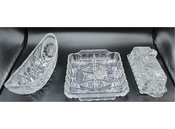 Assorted Cut Glass, 3 Pieces (141)