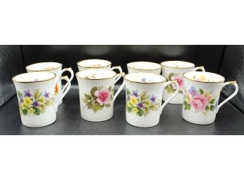 Royal Heritage Bone China Floral Tea Cups Made In England, 8 (18)