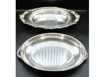 Pair Of Silver Plate Serving Platers (11)