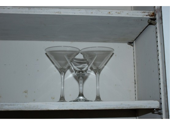 Three Glass Martini Glasses (082)