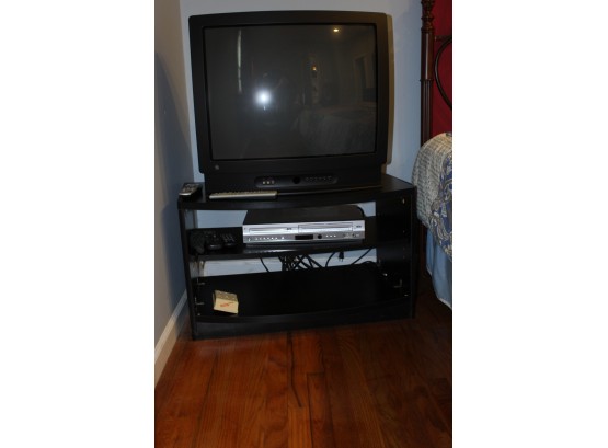 TV, TV Stand And VHS/DVD Player (009)