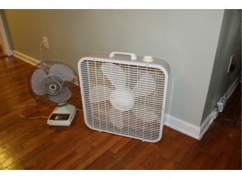 Ivy Oscillating Fan And Lasko Box Fan (033)