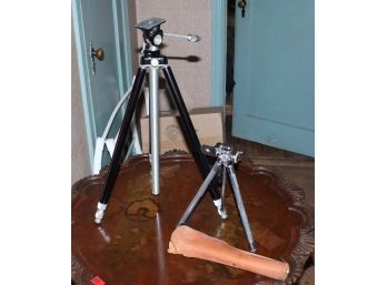 Two Harmony And Fairfax Elevator Camera Tripods; One With Case (R170)
