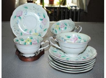 Hadson Japanese China; 5 Teacups And 7 Saucers (R158)