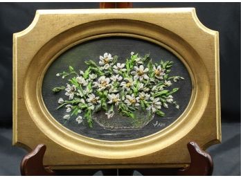Dried Flowers Wall Art/ Painting With Gold Frame (129)