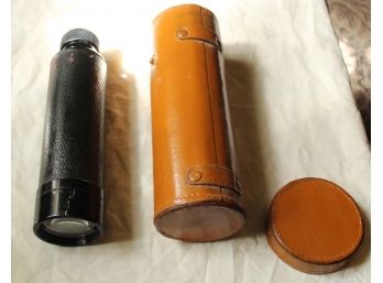 Vintage  Collapsible Spyglass With Leather Case (R116)