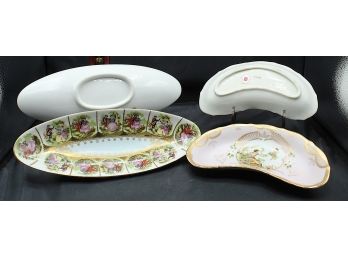 Four Hand Painted Lenwile China Ardalt Japan Serving Plates (R196)