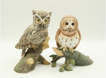 Collectible Maruri Majestic Owls Of The Night Collection Lot Of 2 Owls (037)