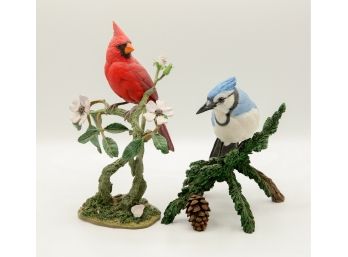 Collectible Bob Guge The Danbury Mint 2 Bird Sculptures (041)