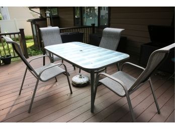 Glass Patio Table With 4  Chairs (095)