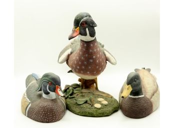 Duck Sculptures Decorative Decoy Three  (048)