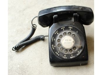 Black Western Electric Rotary Phone (033)